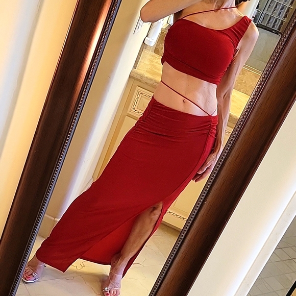 Tiger Mist Red Pearlie Top & Skirt Set, XS - Picture 4 of 14